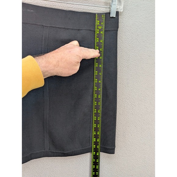 BEBE Mini Skirt Womens Size XS Bandage Bodycon Black Elastic Waist Rayon Stretch - Picture 7 of 14